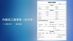 招聘内部推荐表（伯乐奖）