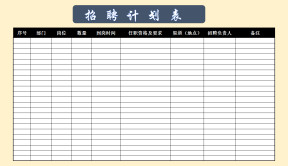 招聘计划表