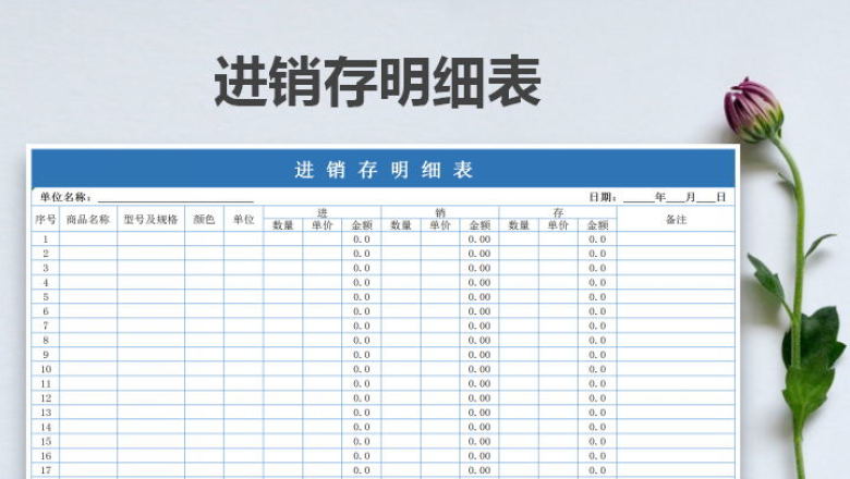 商品进销存明细表