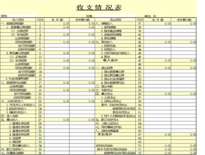 收支情况表