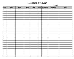资产盘点表