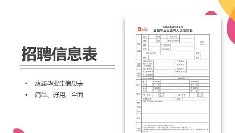 招聘信息统计表-应届毕业生