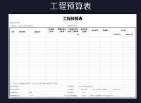 工程预算表
