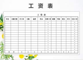 财务工资表