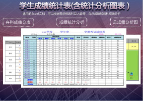 学生成绩统计表-含统计分析图表