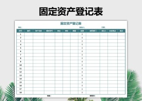 实用固定资产登记表（精致美观）