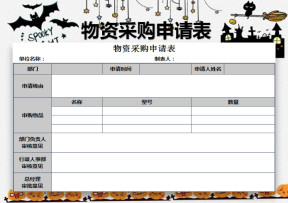 物资采购申请表