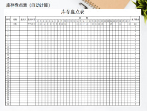 库存盘点表（自动计算）