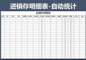 进销存明细表-自动统计