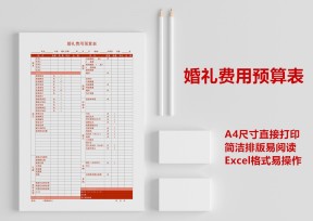 婚礼费用预算表