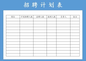 招聘表-招聘明细表