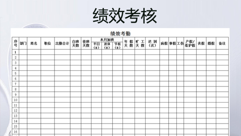 绩效考勤