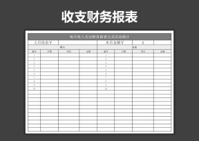 收支财务报表