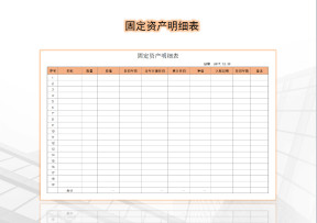 固定资产明细表