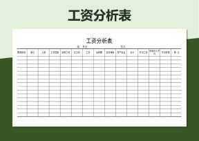工资分析表