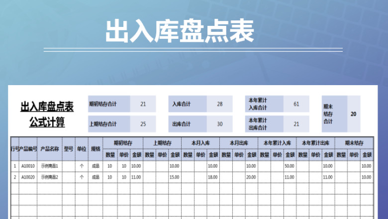 出入库盘点表