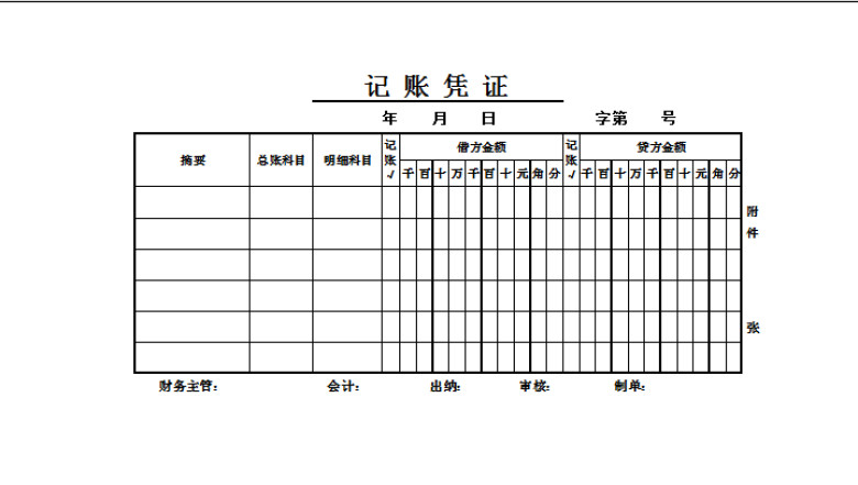 原始单据会计记账凭证