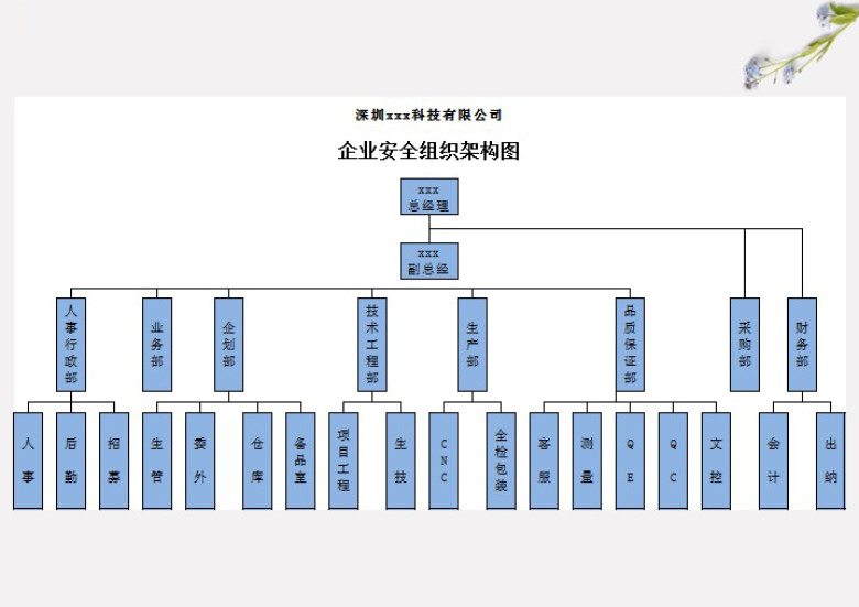 公司组织架构图_及安全管理架构