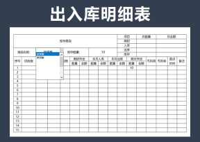 仓库出入库统计表