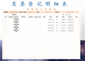 发票登记明细表-可查询