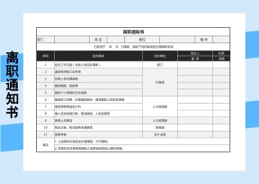 离职通知书