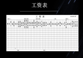 工厂工资表-财务报表
