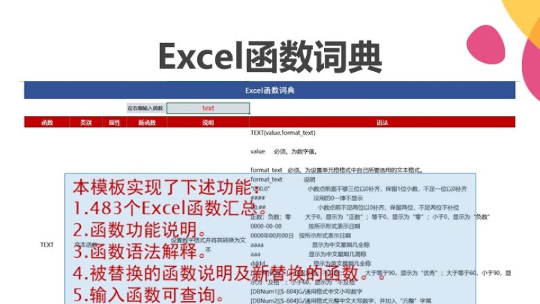 Excel函数词典