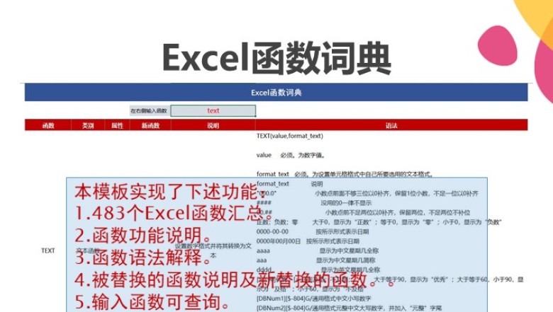 Excel函数词典
