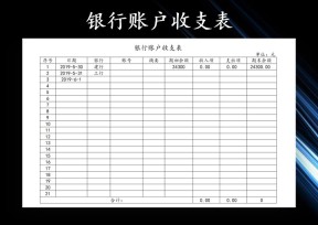银行账户收支表