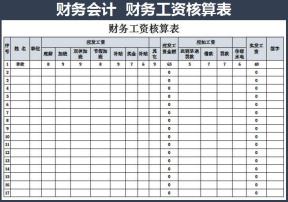 财务工资核算表