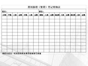 费用报销登记明细表