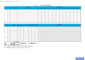 年度设备预算表