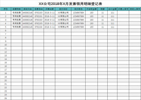 发票领用明细登记表1
