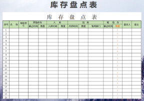 库存盘点表（自动计算）