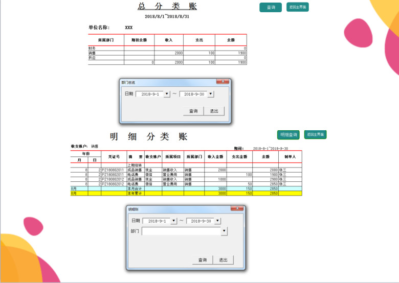 财务收支系统-凭证批量打印-利润报表