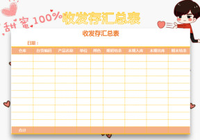 收发存汇总表