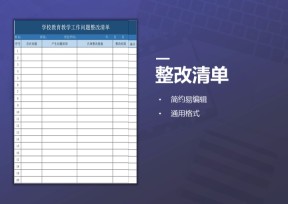 学校教育教学工作问题整改清单
