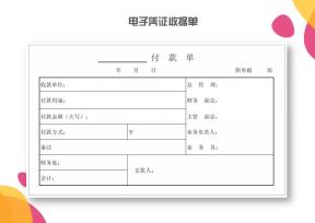 电子凭证收据单