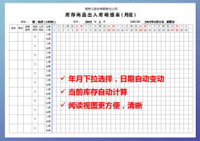 库存商品出入库明细表