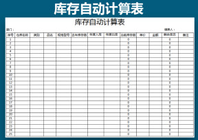 库存表仓库盘点明细