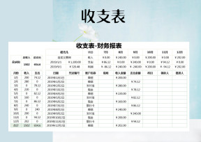 收支表-财务报表