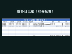 财务日记账（财务报表）