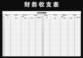 财务报表-收支月报表