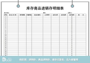 库存商品进销存明细表