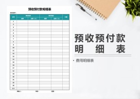 预收预付款明细表