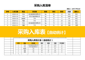 采购入库表