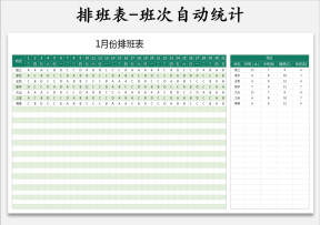 排班表管理（班次自动统计）