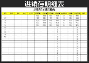 进销存明细EXCEL