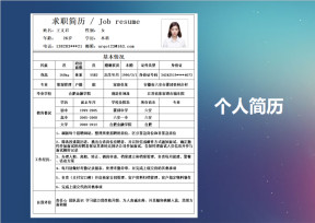 个人求职应聘简历