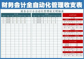 财务收支表（全自动化结算查询明细）